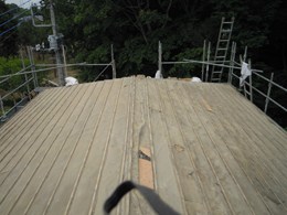 屋根修理　施工過程